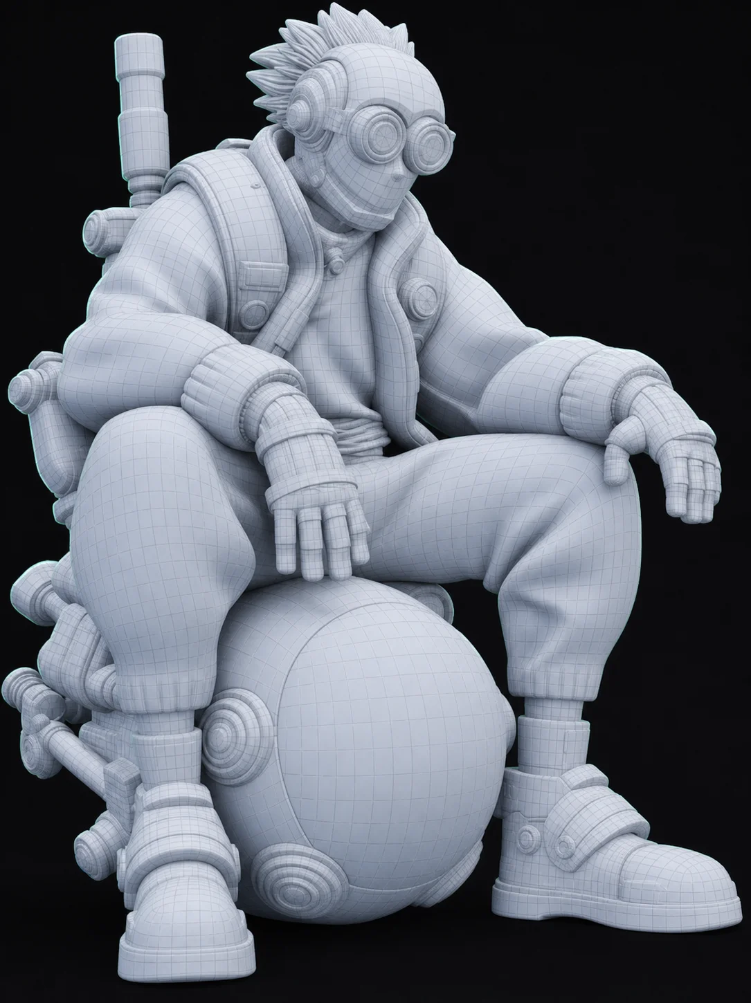 Hi3D renderizando partes totalmente reconstruidas de un modelo 3D